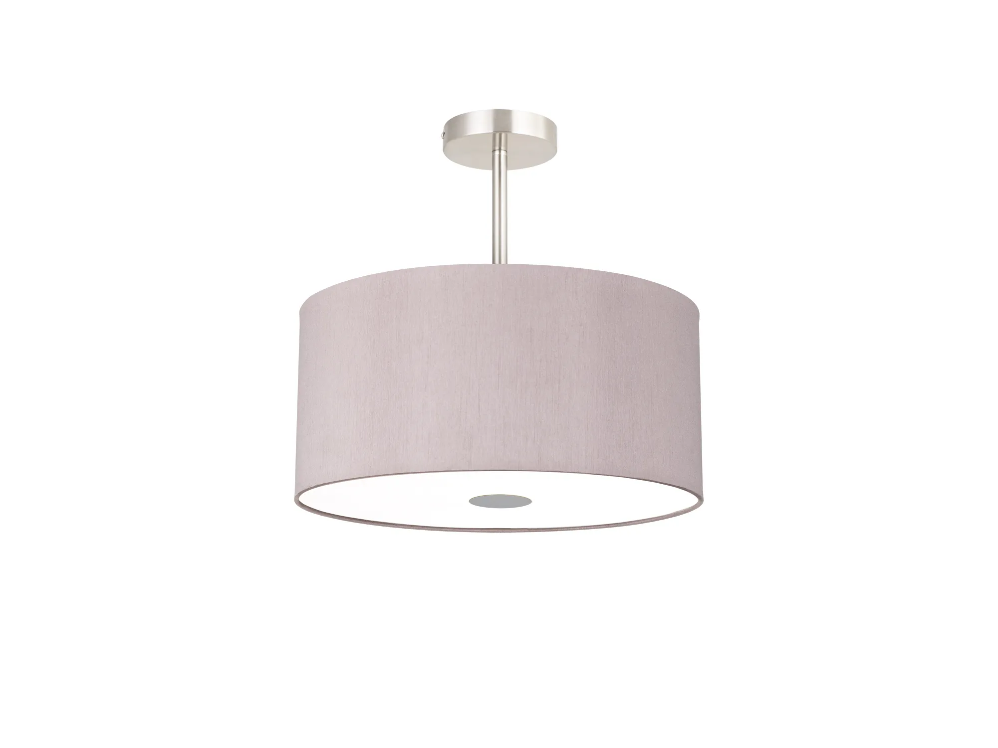 Baymont 40x18cm Semi Flush 3 Light Satin Nickel, Taupe/Halo Gold, Frosted Diffuser DK0413  Deco Baymont SN TA